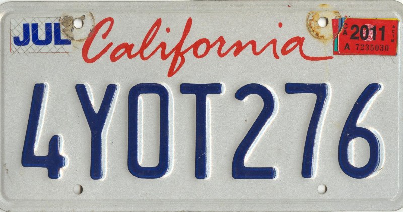 Unsere Autos kommen aus California mit Original Nummernschild